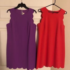 Jcrew scalloped shift dresses in sz10